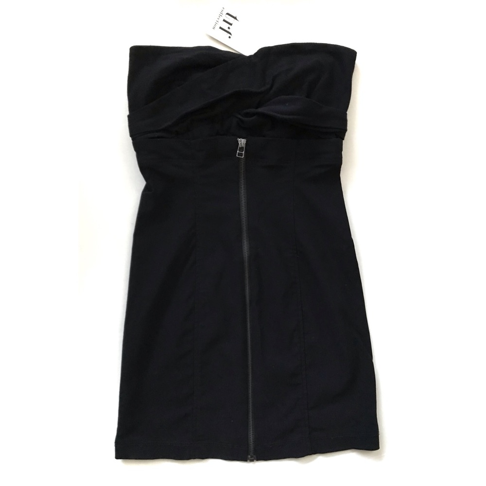 Zara Black Bodycon Tube Mini Dress Med NWT